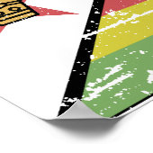 Vintage Flagge Simbabwes Poster (Ecke)