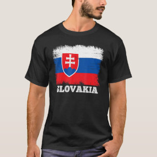 Vintage-Flagge Slowakei Land Retro-Flagge Slowakis T-Shirt