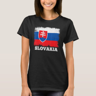 Vintage-Flagge Slowakei Land Retro-Flagge Slowakis T-Shirt