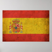 Vintage Flagge Spaniens Poster (Vorne)