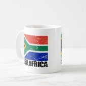 Vintage Flagge Südafrikas Kaffeetasse (Vorderseite Links)