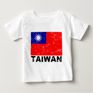 Vintage Flagge Taiwans Baby T-shirt