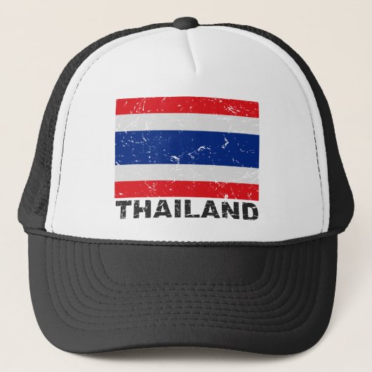 Vintage Flagge Thailands Truckerkappe (Vorderseite)