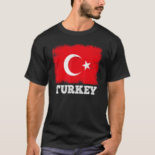 Vintage-Flagge Türkei Land Retro-Flagge Türkisch T-Shirt