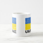 Vintage Flagge Ukraine Kaffeetasse (Mittel)