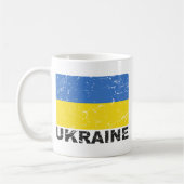 Vintage Flagge Ukraine Kaffeetasse (Links)
