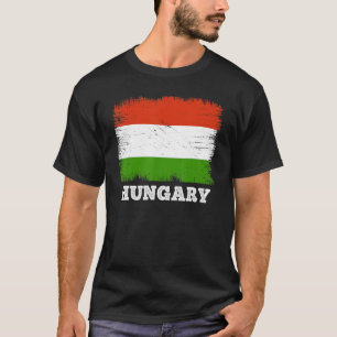 Vintage Flagge Ungarisches Land Rückverfolgungs-Fl T-Shirt