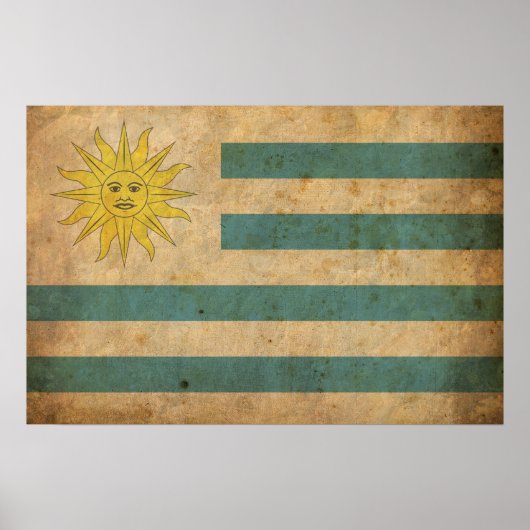 Vintage Flagge Uruguays Poster (Vorne)