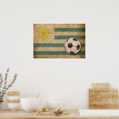 Vintage Flagge Uruguays Poster (Küche)