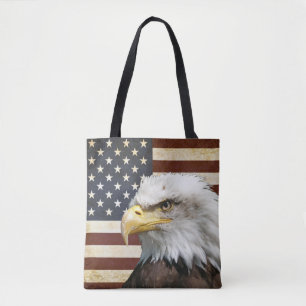 Vintage Flagge US USA mit amerikanischer Tasche