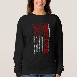 Vintage Flagge USA am Indianertag Sweatshirt