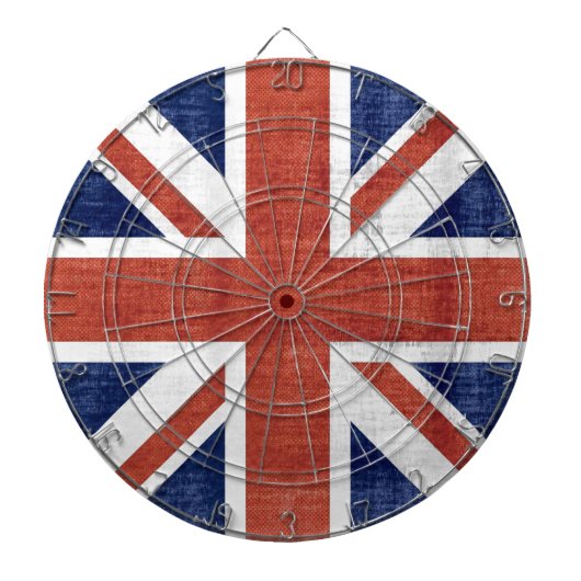 Vintage Flagge Vereinigtes Königreich 2 Dartscheibe (vorne)