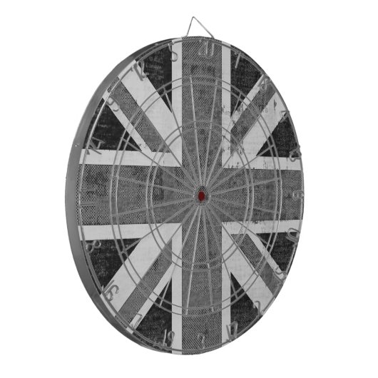 Vintage Flagge Vereinigtes Königreich Dartscheibe (Vorderseite Links)