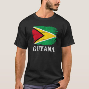 Vintage Flagge von Guyana T-Shirt