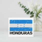 Vintage Flagge von Honduras Postkarte (Stehend Vorderseite)