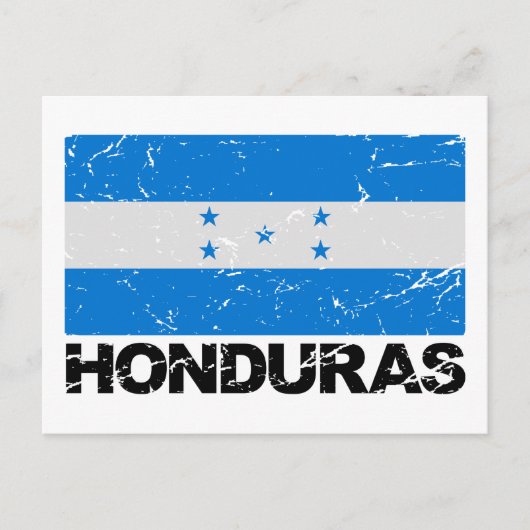 Vintage Flagge von Honduras Postkarte (Vorderseite)