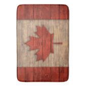 Vintage Flagge von Kanada beunruhigte hölzernen Badematte (Vorderseite Vertikal)
