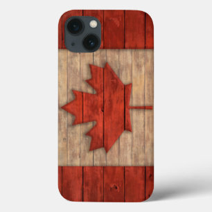 Vintage Flagge von Kanada beunruhigte hölzernen Case-Mate iPhone Hülle