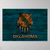 Vintage Flagge von Oklahoma Poster (Vorne)