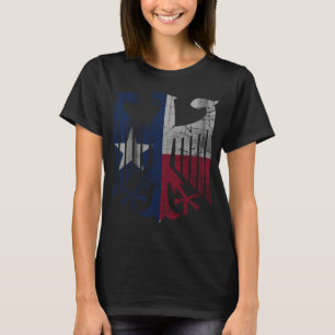 Vintage-Flagge von Texas Deutsche Eichen-Erbe T-Shirt