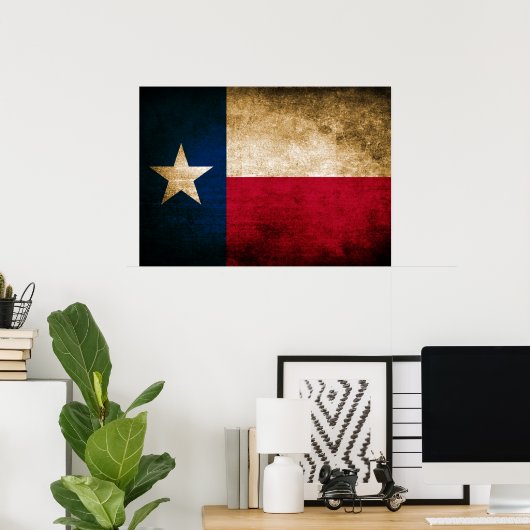 Vintage Flagge von Texas Poster (Heimbüro)