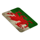 Vintage Flagge Wales Magnet (Rechte Seite)