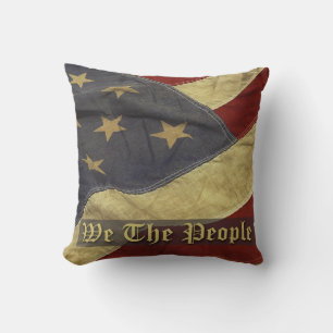 Vintage-Flagge, We The People Kissen