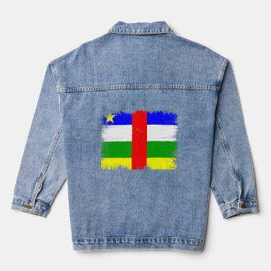 Vintage Flagge Zentralafrikas Jeansjacke