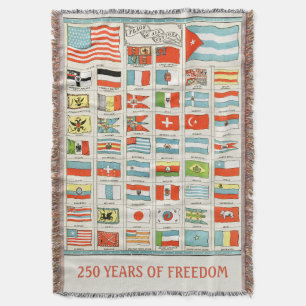 Vintage-Flaggen aller Nationen - Bildungsposter Decke