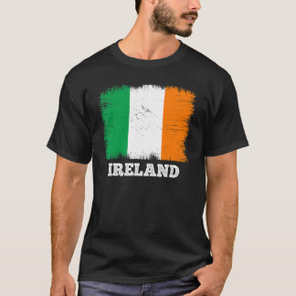 Vintage Flaggen Irland Länderrückenflagge Irland T-Shirt