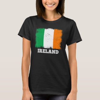 Vintage Flaggen Irland Länderrückenflagge Irland T-Shirt