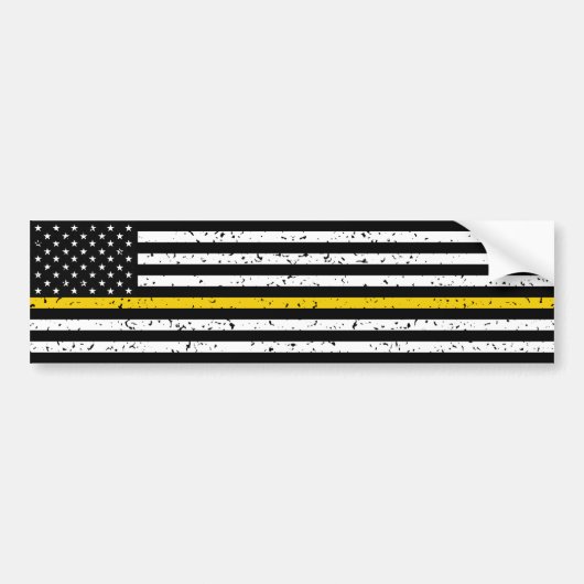 Vintage Flaggendispatcher der Thin-Gold-Line Autoaufkleber (Vorne)