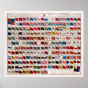 Vintage Flags of the World 1783 Poster
