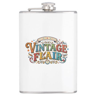 Vintage Flair – Retro Eleganz Grafik T-Shirt Flachmann