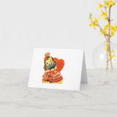 Vintage Flamenco Girl Valentine Karte (Gelbe Blume)