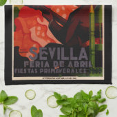 Vintage Flamencotänzer spanisch Küchentuch (Gefaltet)