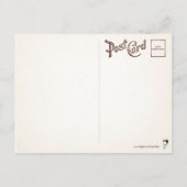 Vintage Flaming Weihnachtspudding Postkarte (Rückseite)