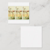 Vintage Flamingo Begleitkarte (Vorne/Hinten)