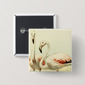 Vintage Flamingo Button (Vorne & Hinten)