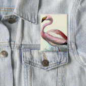 Vintage Flamingo Button (Insitu)