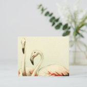 Vintage Flamingo Dankeskarte (Stehend Vorderseite)