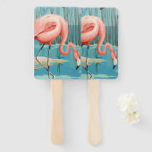Vintage Flamingo Fächer (Vorne und Hinten)