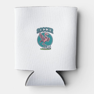 Vintage-Flamingo-Fußballspieler-Grafik-Shirt_1 Dosenkühler