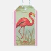 Vintage Flamingo Geschenkanhänger (Rückseite)