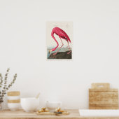 Vintage Flamingo-Illustration Poster (Küche)