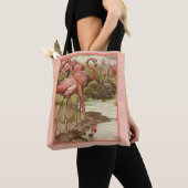 Vintage Flamingo-Illustration Tasche (Von Nahem)