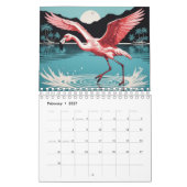 Vintage Flamingo-Illustrationen Kalender (Feb 2027)