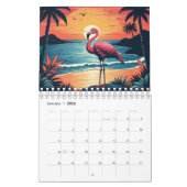 Vintage Flamingo-Illustrationen Kalender (Jan 2026)