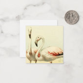 Vintage Flamingo Mitteilungskarte (Vorderseite/Rückseite Beispiel)