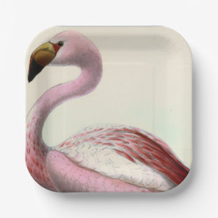 Vintage Flamingo Pappteller